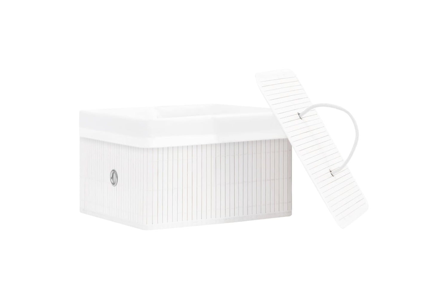 Vidaxl 320766 Bamboo Storage Boxes 4 Pcs White-5