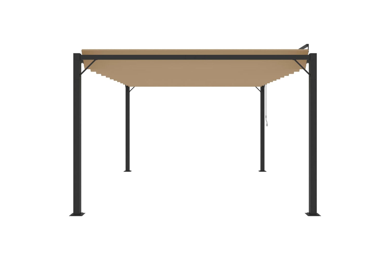 Vidaxl Gazebo With Louvered Roof 3x4 M Taupe Fabric And Aluminium-3