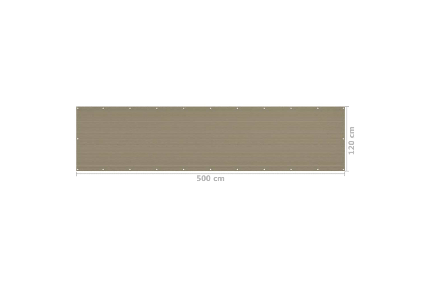 vidaXL 310966 Balcony Screen Taupe 120x500cm Hdpe-5