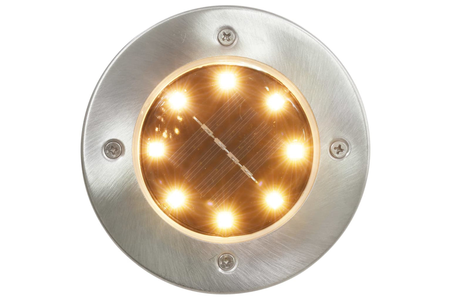 Vidaxl 44417 Solar Ground Lights 8 Pcs Led Lights Warm White-2