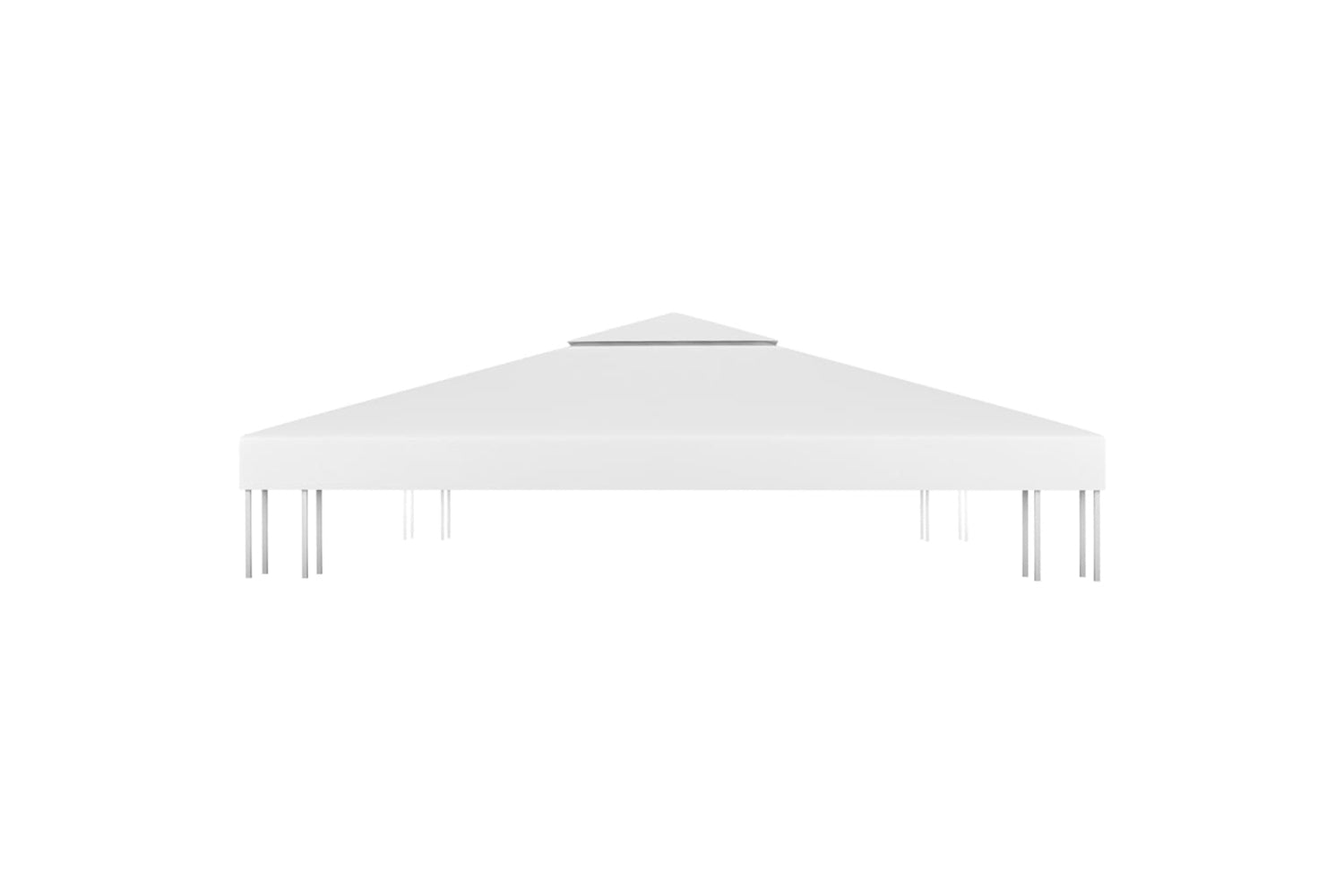 Vidaxl 2-tier Gazebo Top Cover 310 G/m2 3x3 M White-3