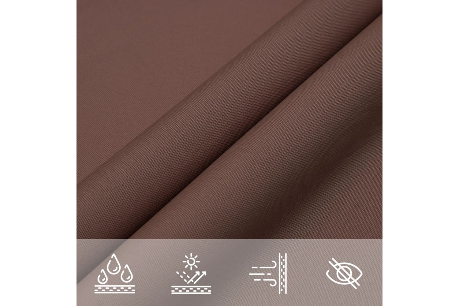 Vidaxl 135836 Sunshade Sail Oxford Fabric Triangular 4x4x4 M Brown-6