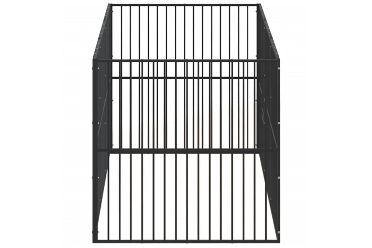 Vidaxl 3209557 Dog Playpen 8 Panels Black Galvanised Steel-4