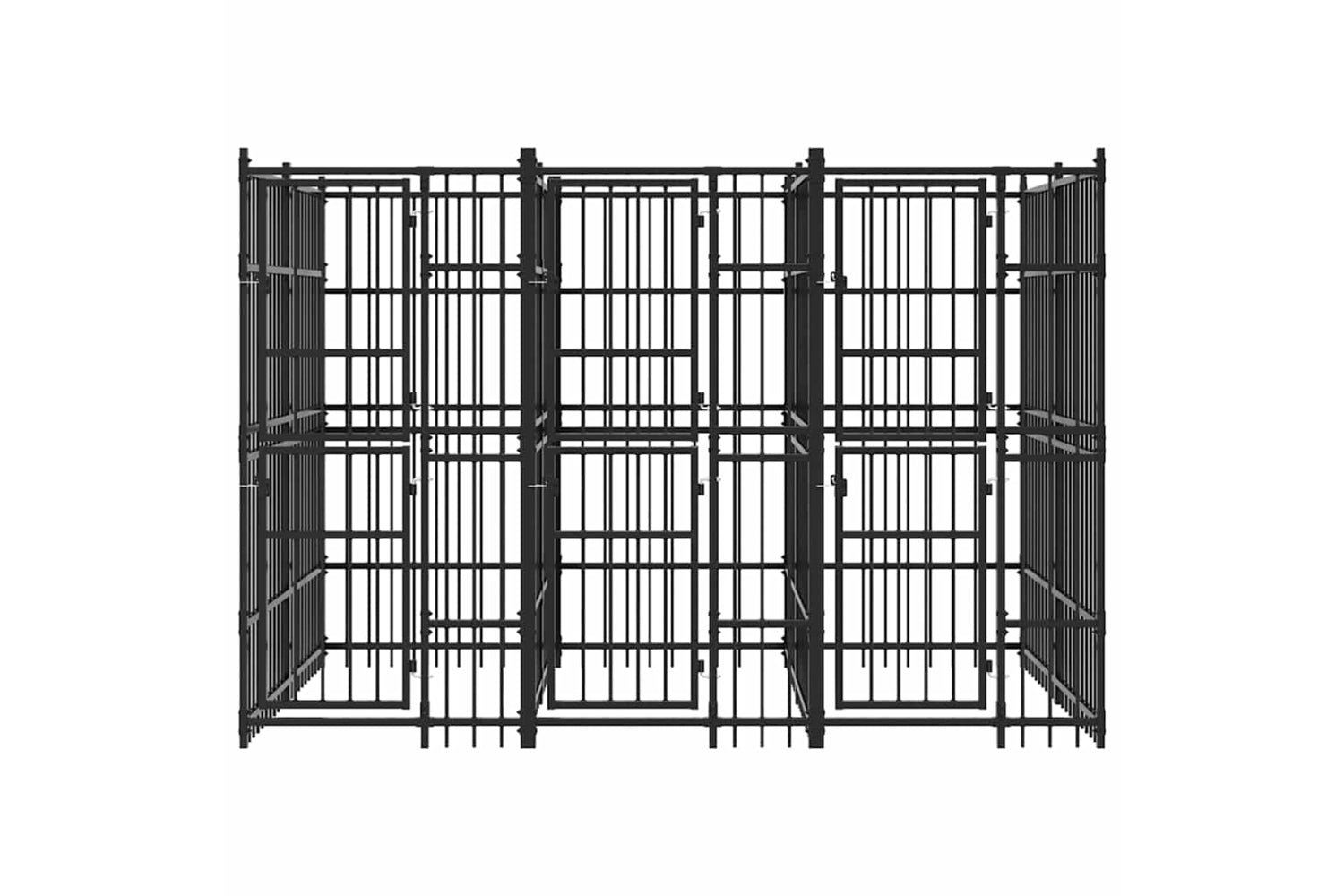 Vidaxl 3097938 Outdoor Dog Kennel Steel 5.53 M2-4