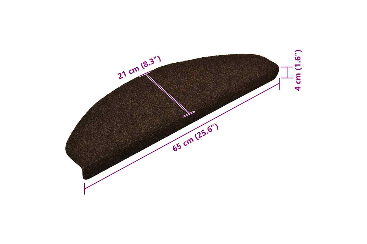 vidaXL Self-adhesive Stair Mats 5 Pcs Brown 65x21x4cm Needle Punch-8