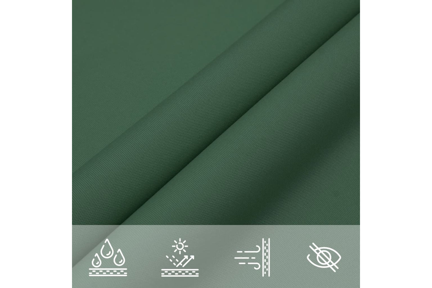 Vidaxl 135468 Sunshade Sail Oxford Fabric Square 3.6x3.6 M Dark Green-6
