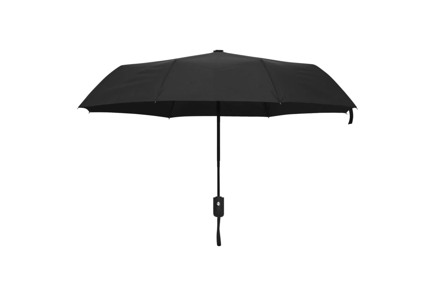 vidaXL 149144 Automatic Folding Umbrella Black 95cm-2