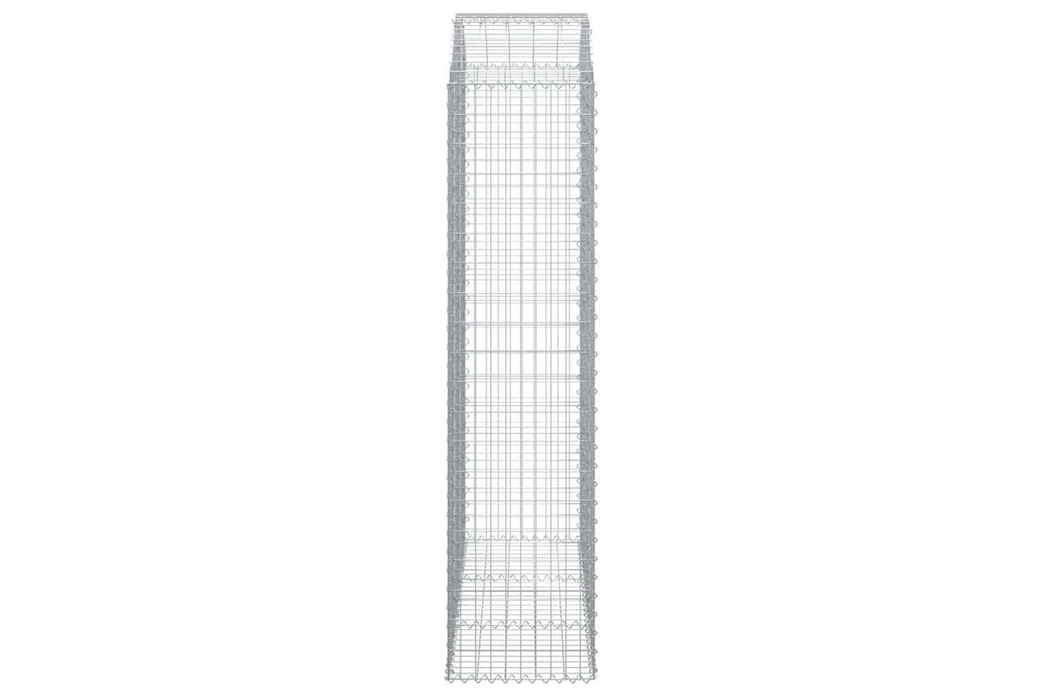 vidaXL 153460 Arched Gabion Basket 150x50x200/220cm Galvanised Iron-3
