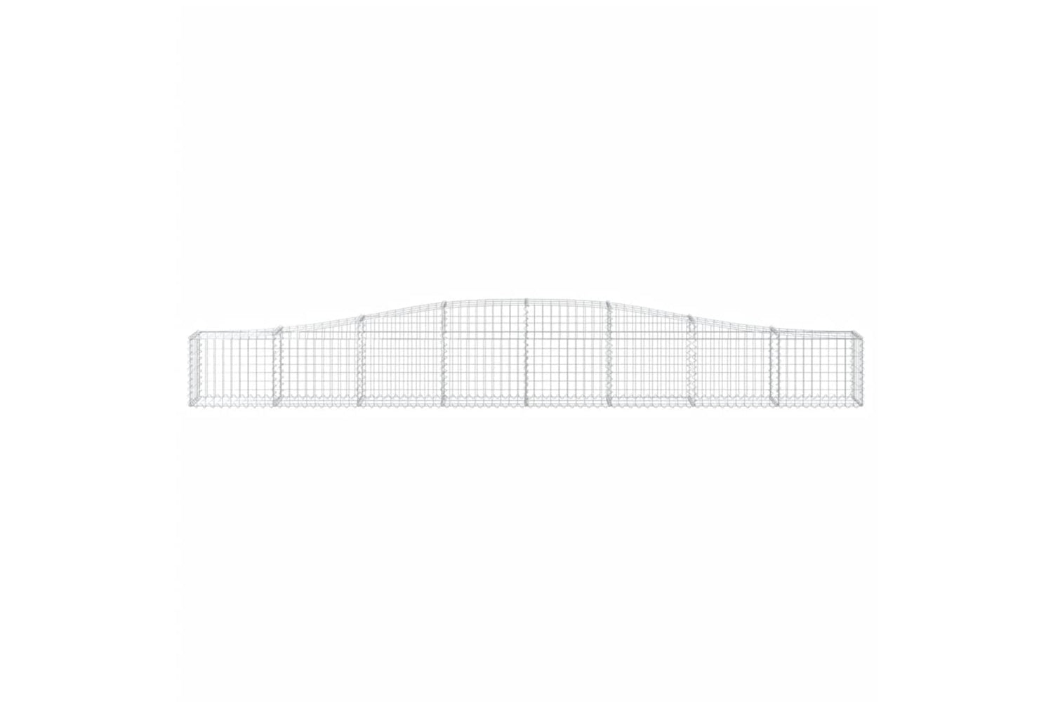 vidaXL 3145789 Arched Gabion Baskets 4 Pcs 400x30x40/60cm Galvanised Iron-3