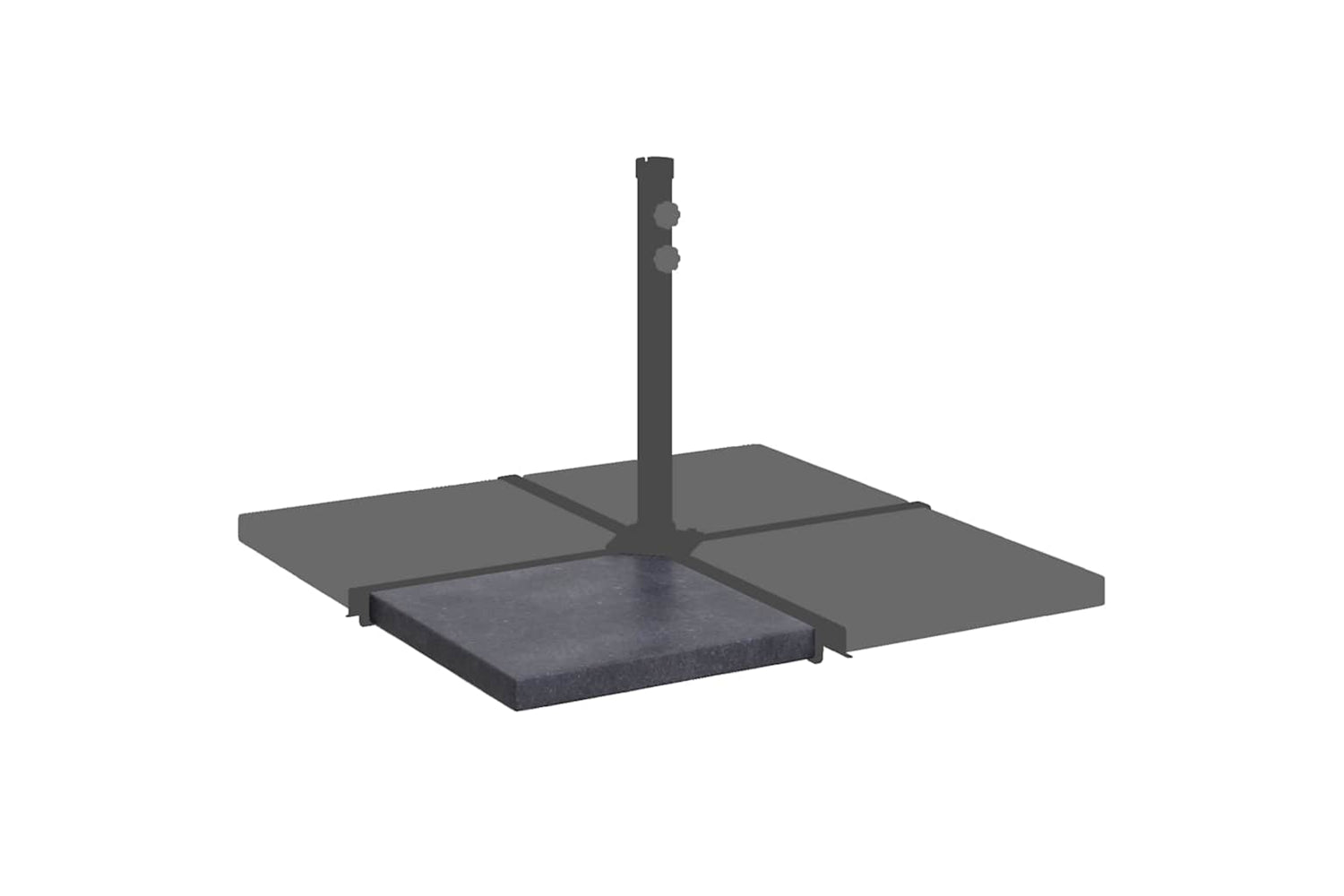 Vidaxl 313669 Umbrella Weight Plate Black Granite Square 25 Kg-3