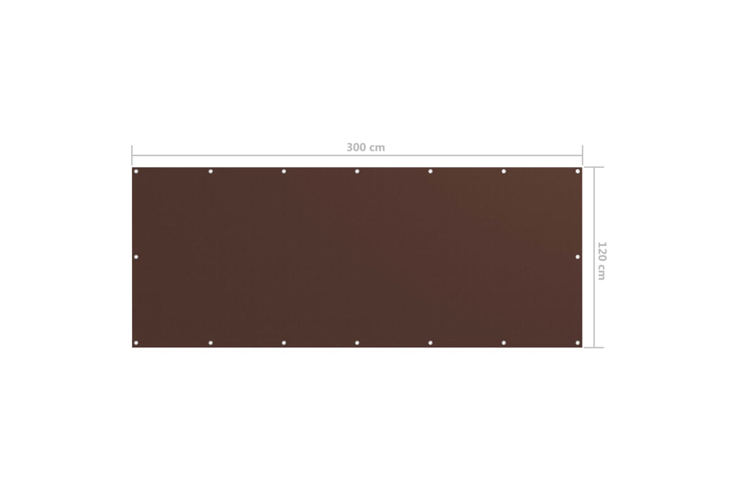 vidaXL 135076 Balcony Screen Brown 120x300cm Oxford Fabric-5