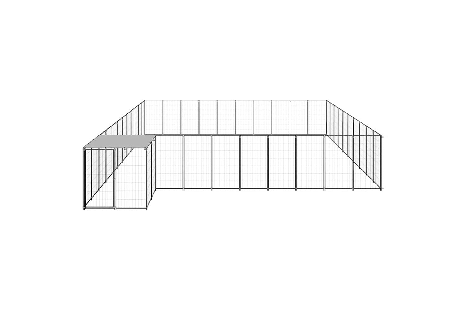 Vidaxl 3082241 Dog Kennel Black 31.46 M2 Steel-2