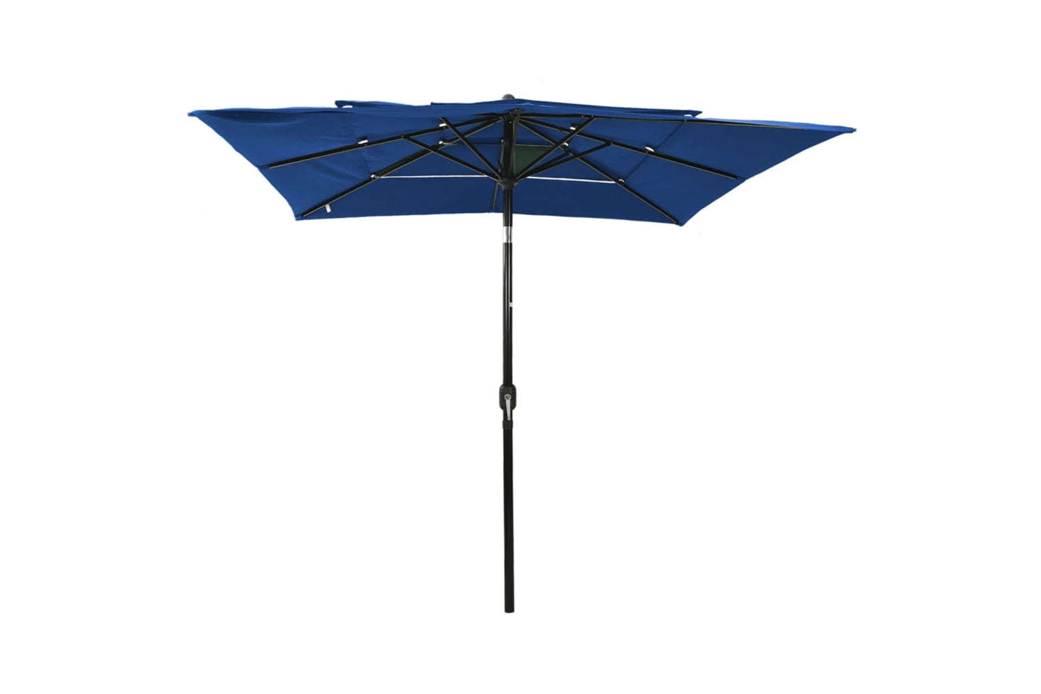 Vidaxl 313843 3-tier Parasol With Aluminium Pole Azure Blue 2.5x2.5 M-2