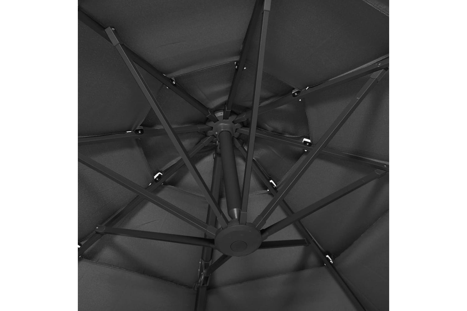 Vidaxl 313830 4-tier Parasol With Aluminium Pole Anthracite 3x3 M-6
