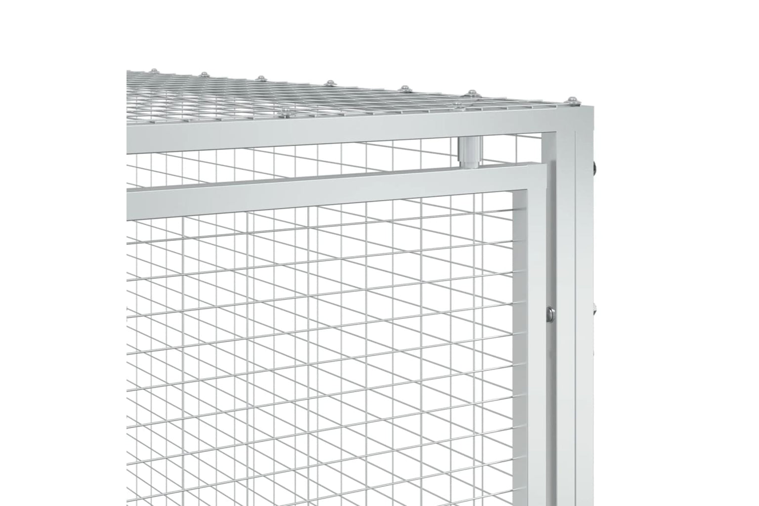 vidaXL 3214225 Dog House With Run Anthracite 197x396x110cm Galvanised Steel-7