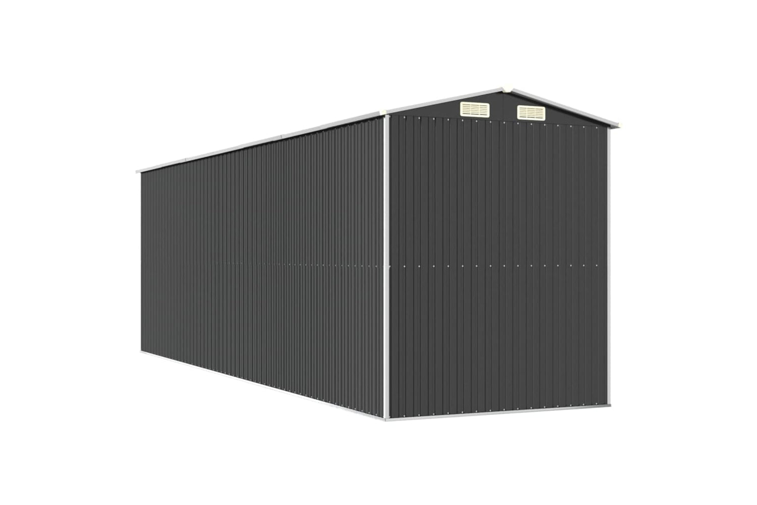 vidaXL 3147454 Garden Shed Anthracite 192x606x223cm Galvanised Steel-5
