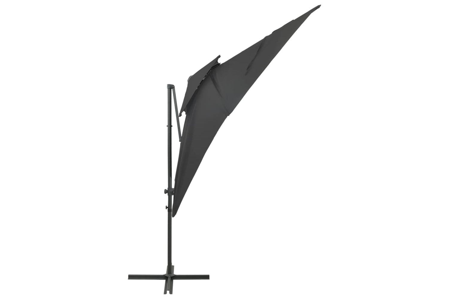 vidaXL 312362 Cantilever Umbrella With Double Top Anthracite 250x250cm-3