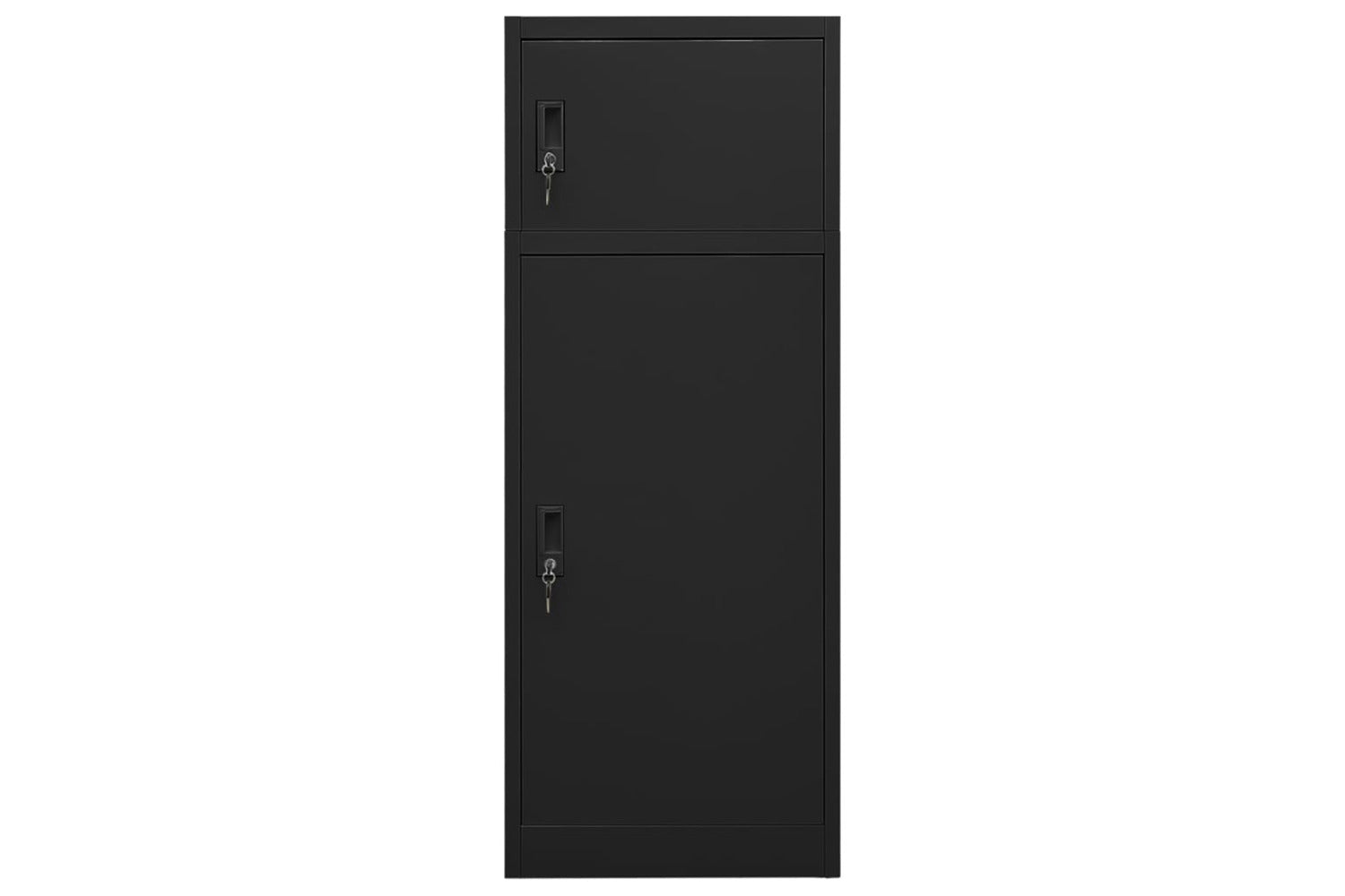 vidaXL 339601 Saddle Cabinet Black 53x53x140cm Steel-2