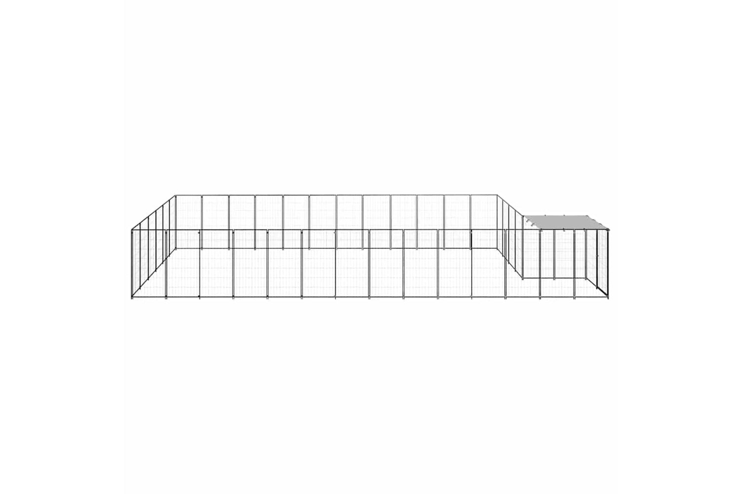 Vidaxl 3082217 Dog Kennel Black 26.62 M2 Steel-3