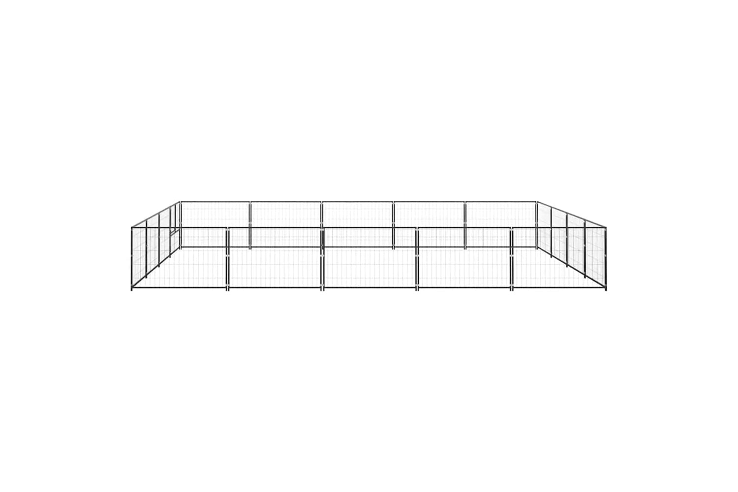 Vidaxl 3082144 Dog Kennel Black 20 M2 Steel-3