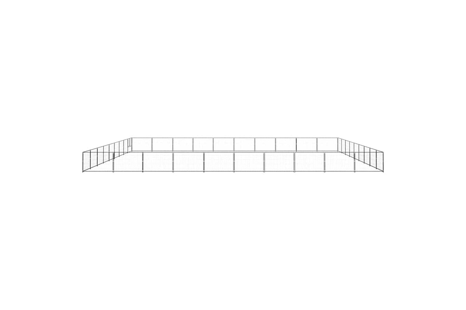 Vidaxl 3082194 Dog Kennel Black 90 M2 Steel-3