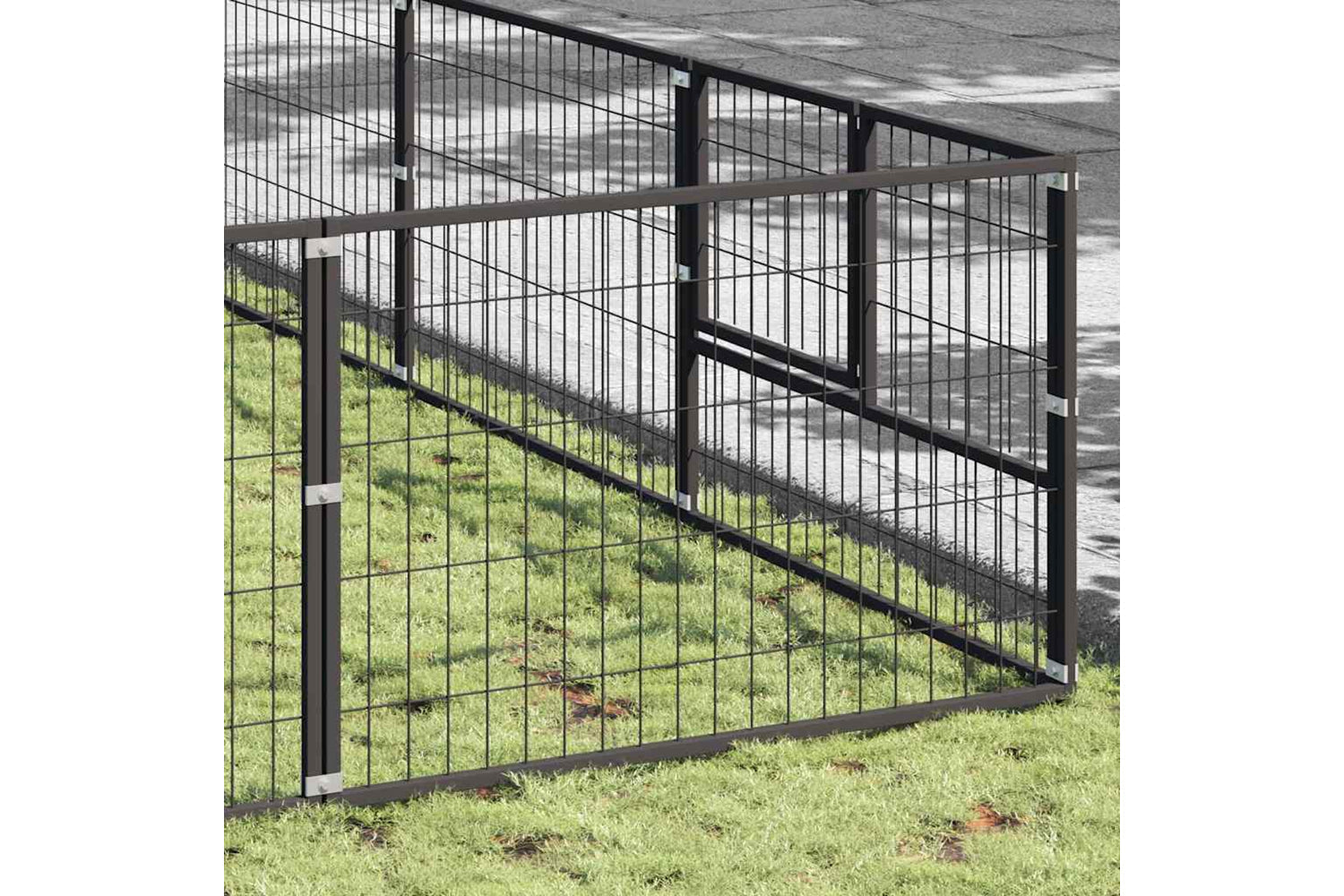 Vidaxl 3082187 Dog Kennel Black 64 M2 Steel-2