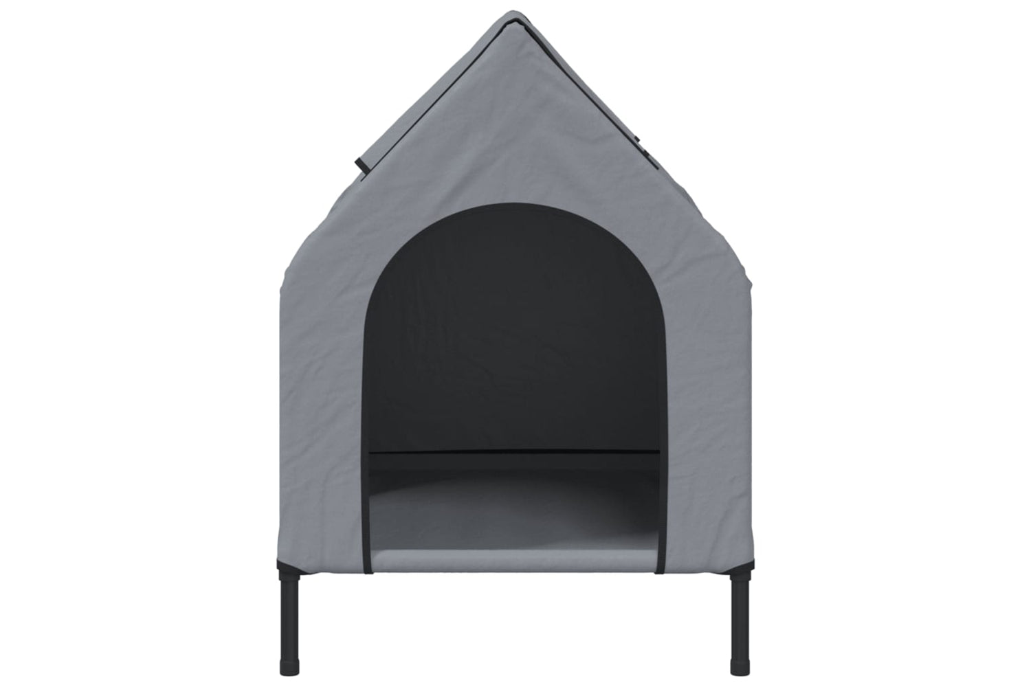 Vidaxl Dog House Light Grey Oxford Fabric And Steel-3