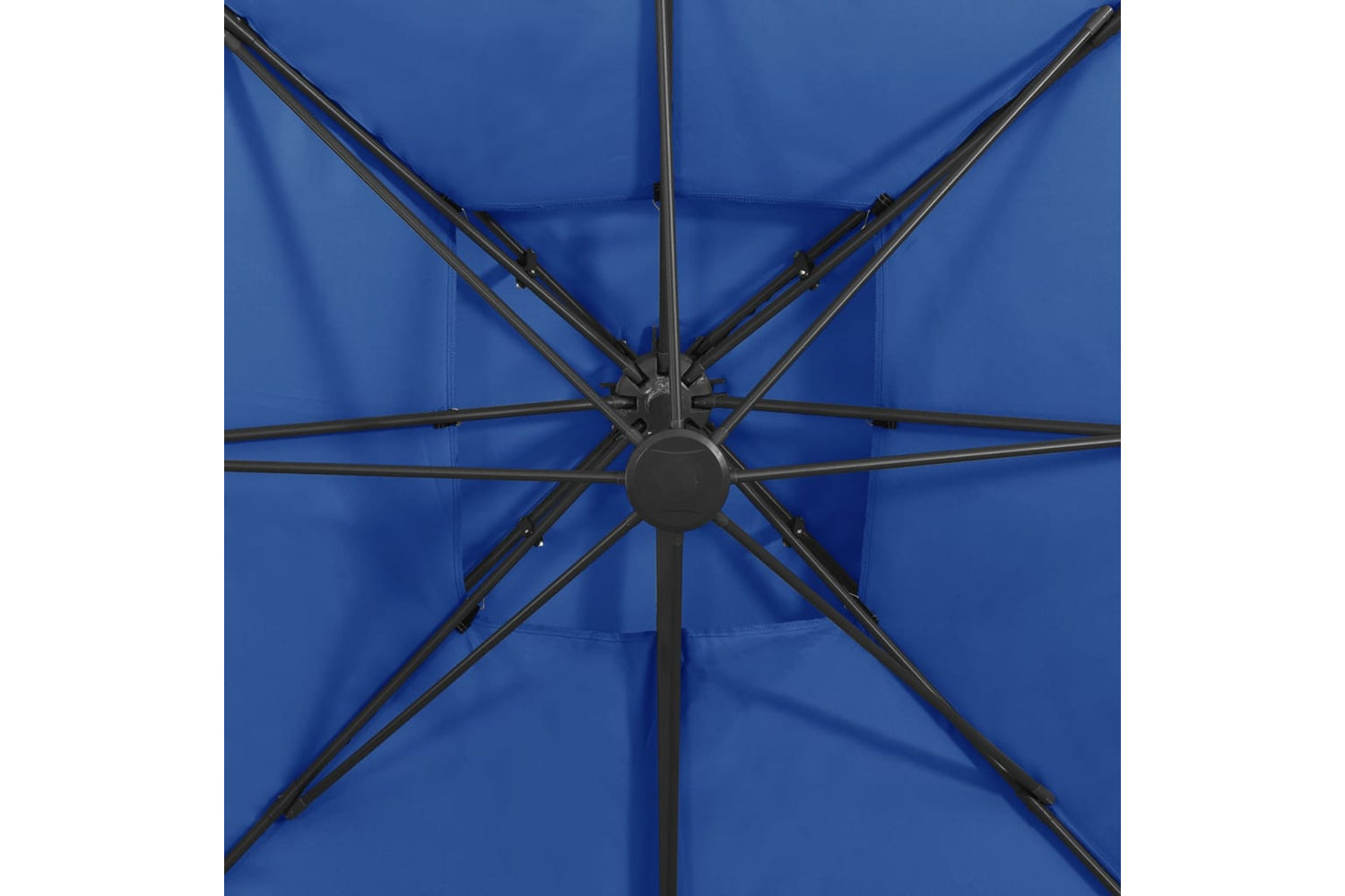vidaXL 312378 Cantilever Umbrella With Double Top 300x300cm Azure Blue-8