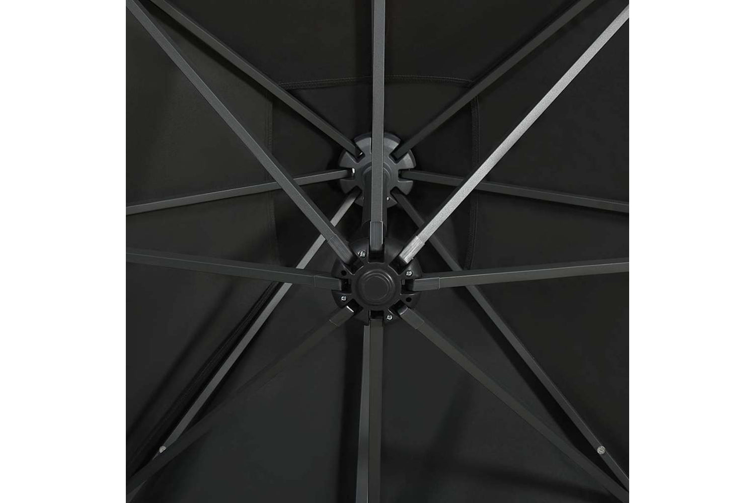 Vidaxl 312324 Cantilever Umbrella With Pole And Led Lights Black 250 Cm-8