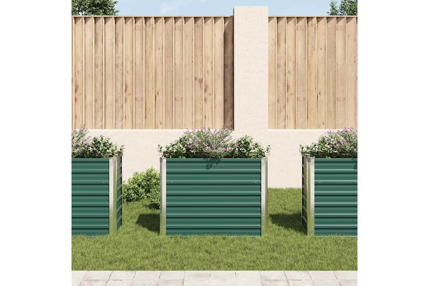 Vidaxl Garden Raised Bed Galvanised Steel 100x40x77 Cm Green-2