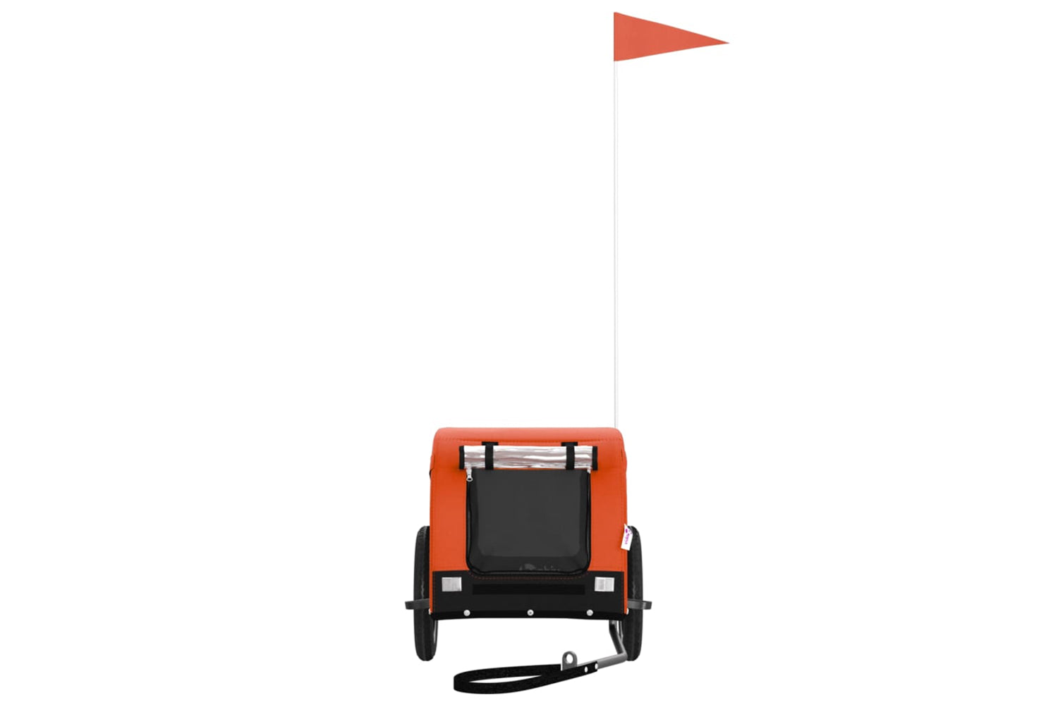 Vidaxl 93991 Pet Bike Trailer Orange And Black Oxford Fabric And Iron-2