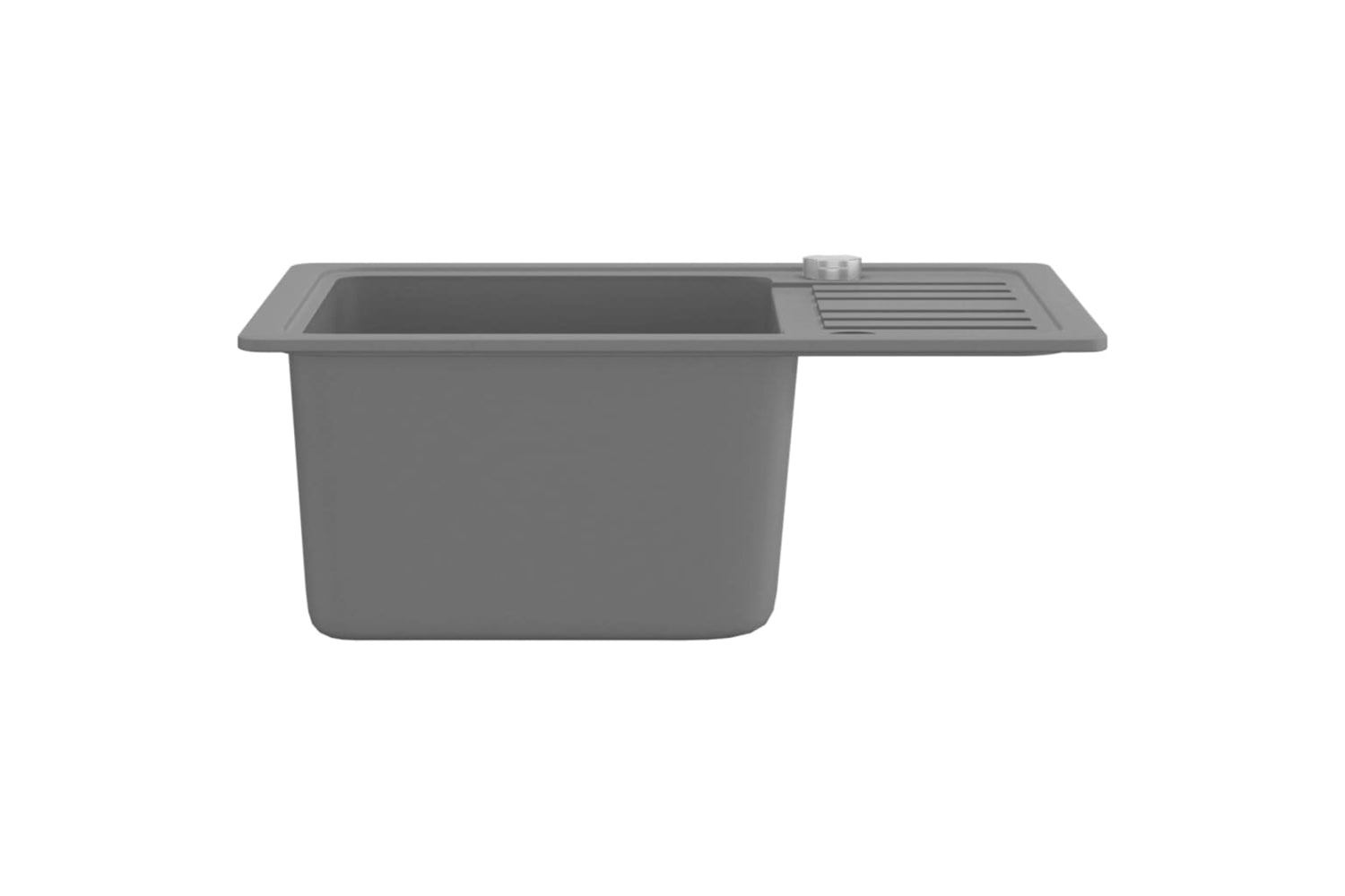 Vidaxl Granite Kitchen Sink Single Basin Grey-4