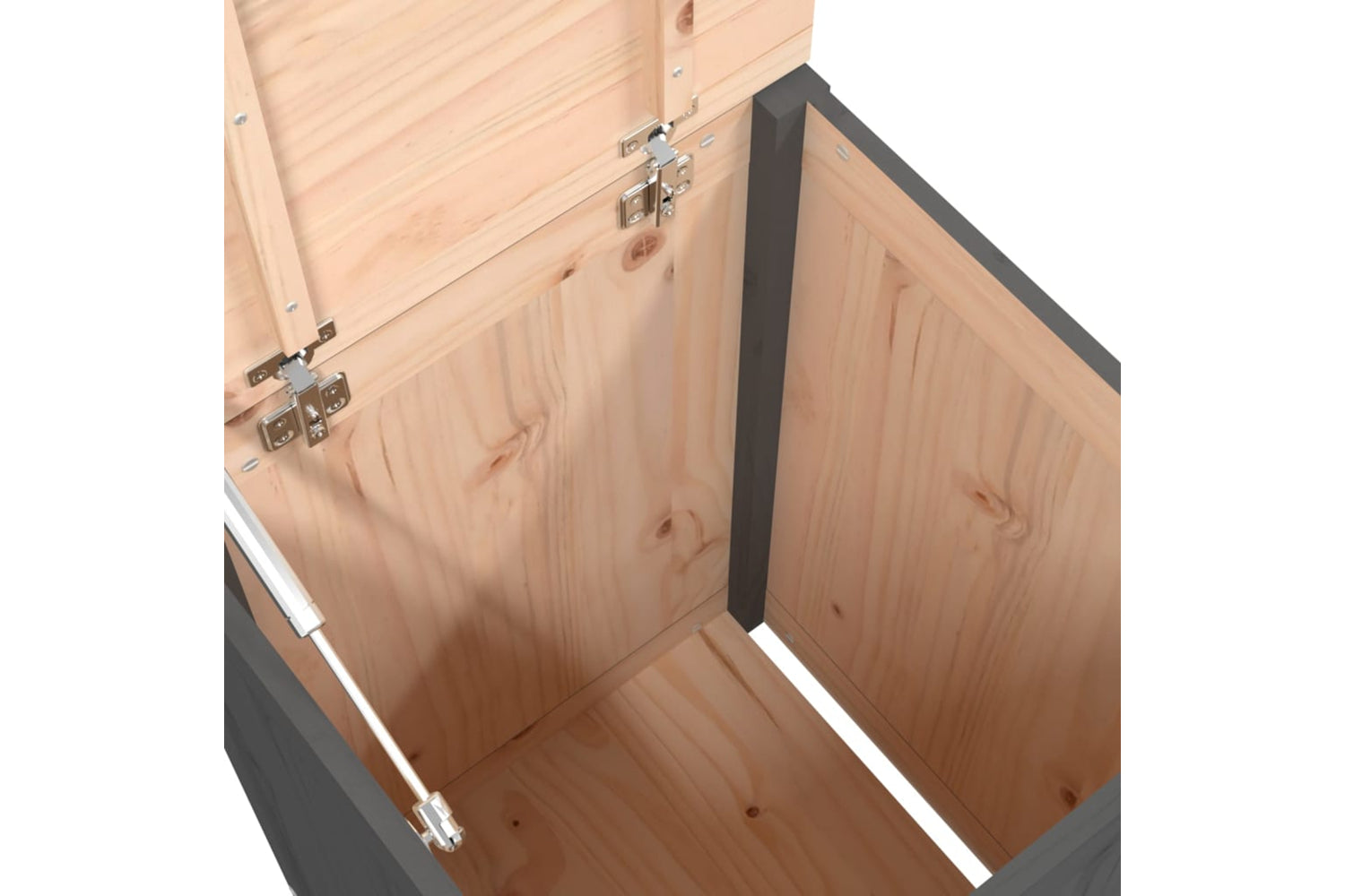 vidaXL 823566 Laundry Box Grey 44x44x66cm Solid Wood Pine-7