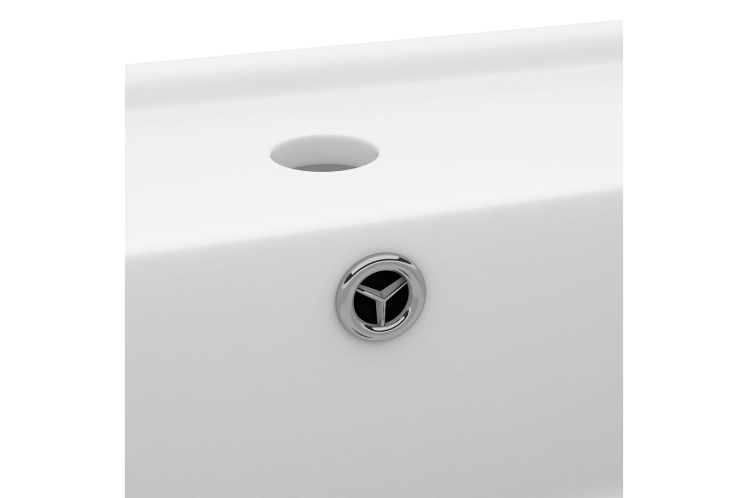 vidaXL 146943 Luxury Basin Overflow Square Matt White 41x41cm Ceramic-5