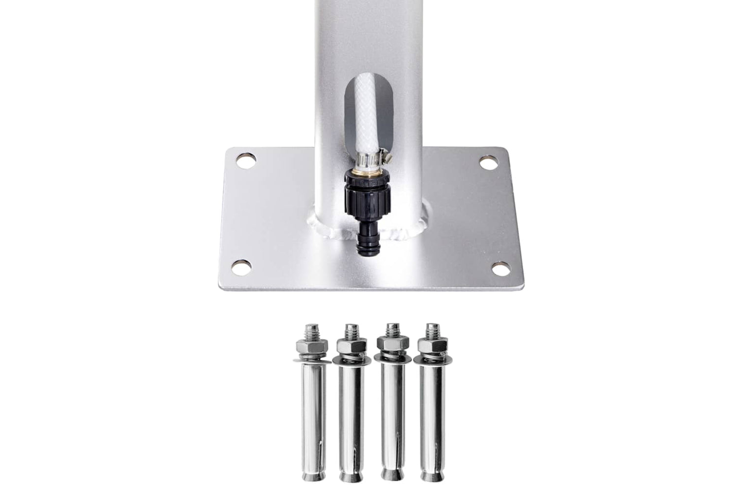 vidaXL 3070796 Garden Shower With Grey Base 220cm Aluminium-7