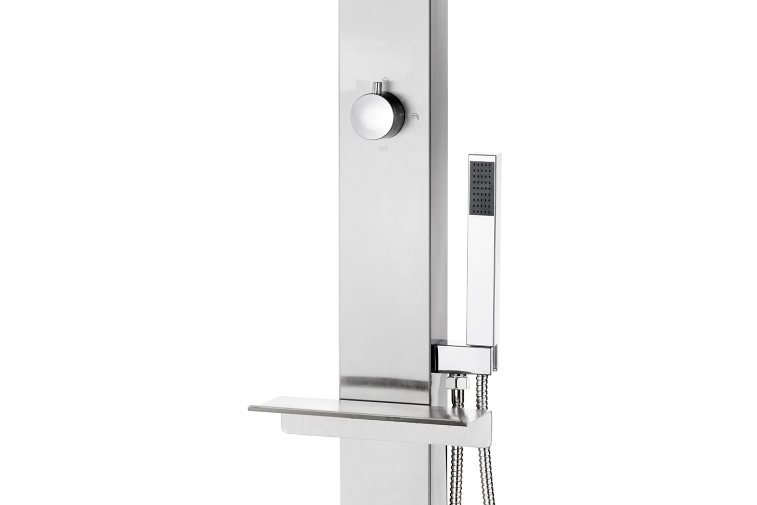 vidaXL 3070792 Garden Shower With Grey Base 225cm Stainless Steel-9