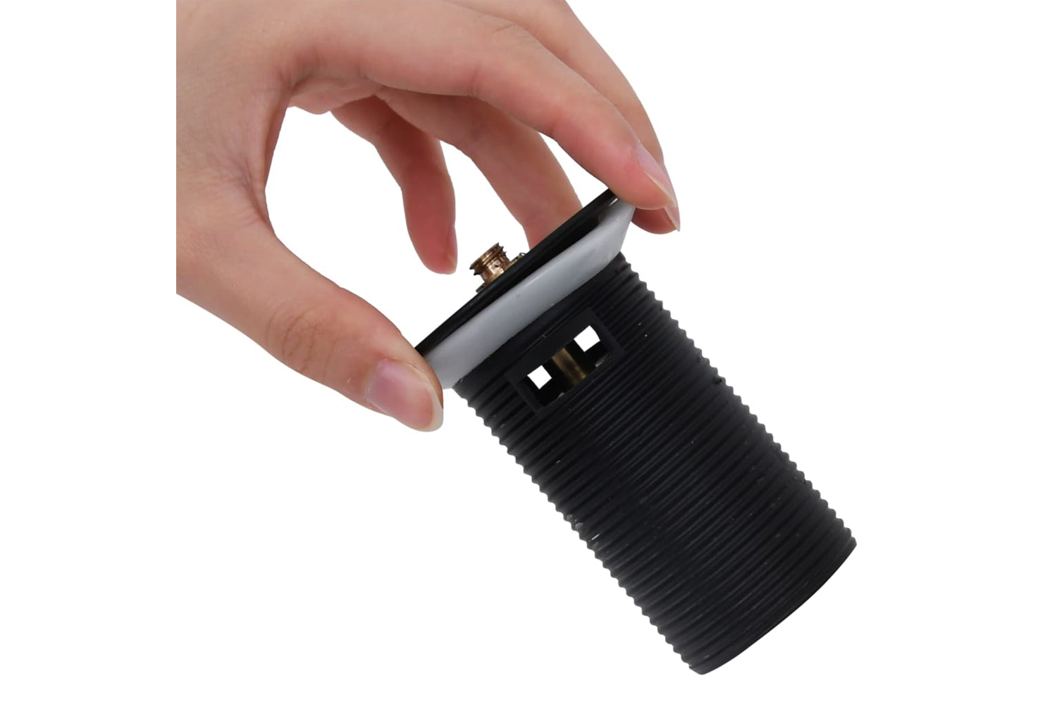 vidaXL 149056 Push Drain With Overflow Function Black 6.4x6.4x9.1cm-5