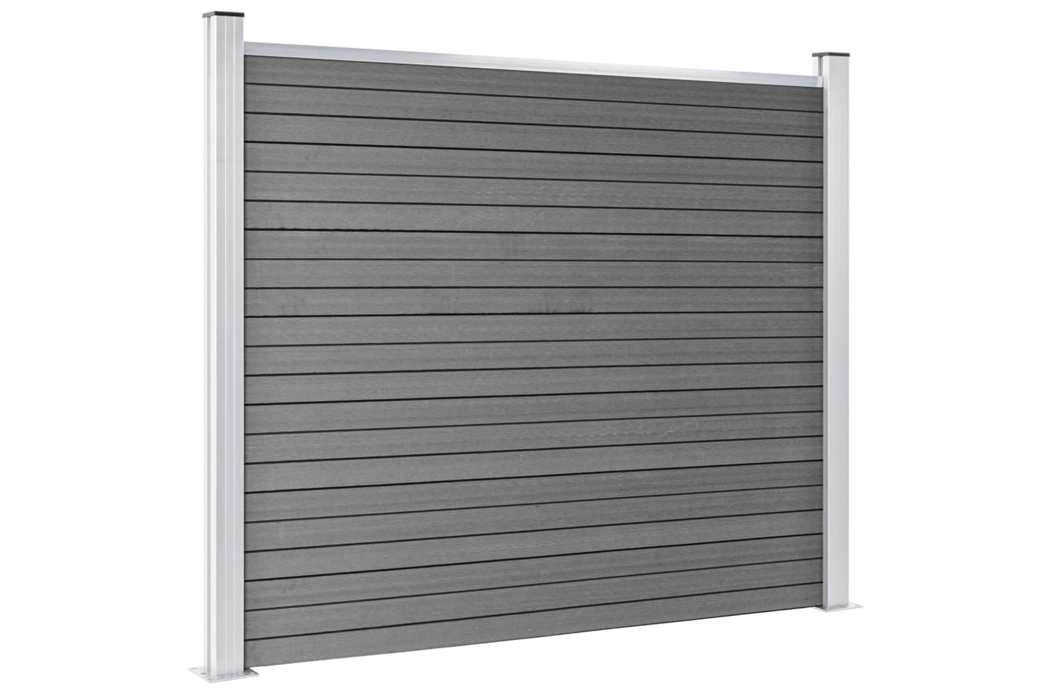 Vidaxl 3070455 Fence Panel Set Wpc 353x146 Cm Grey-4