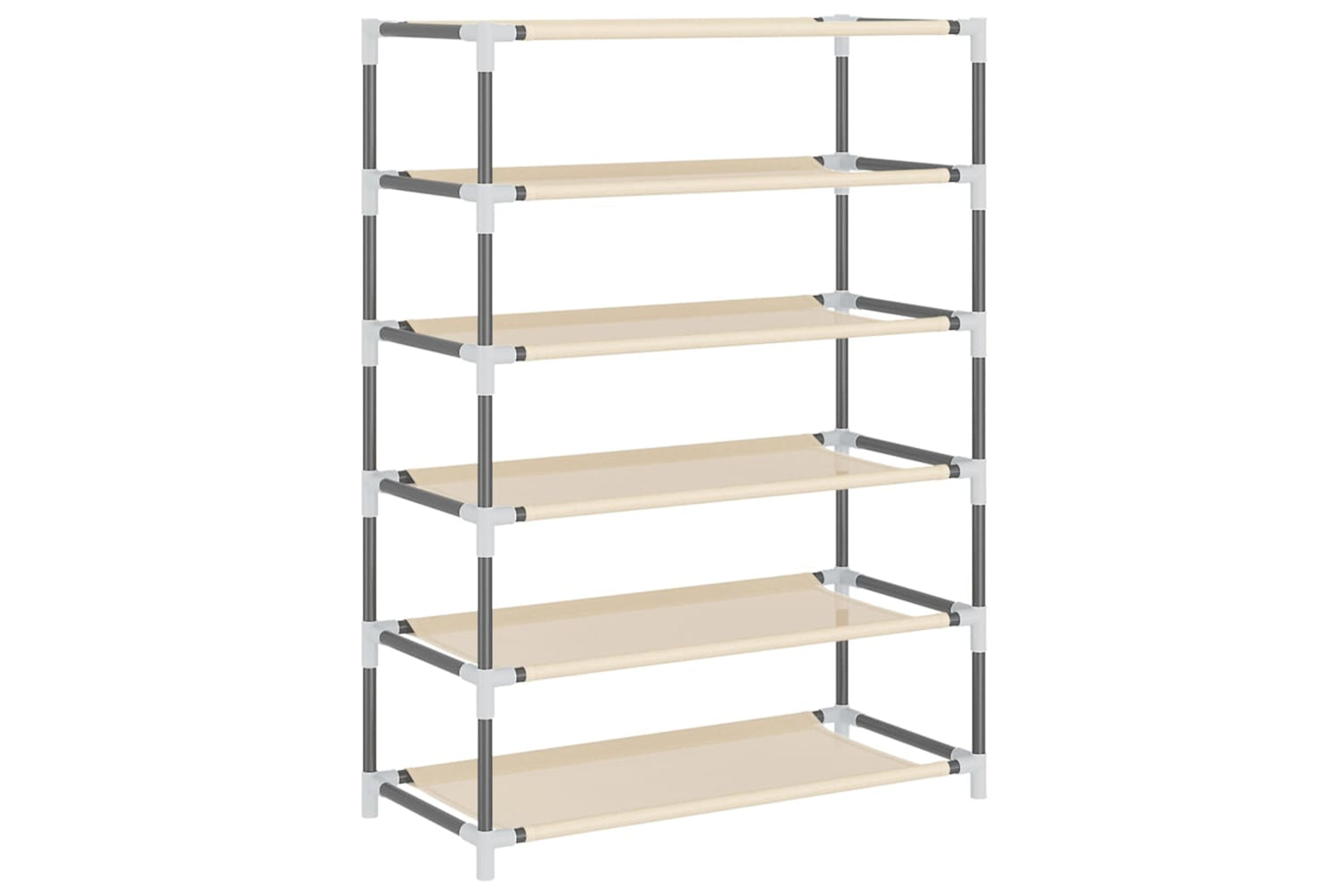 vidaXL 337263 Shoe Cabinet Cream 60x28x90cm Fabric-5