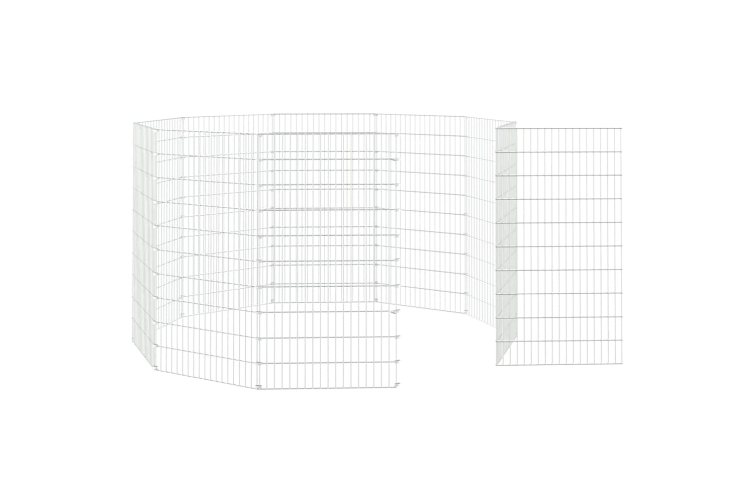 Vidaxl Free Range Animal Enclosure 10-panel 54x100 Cm Galvanised Iron-4