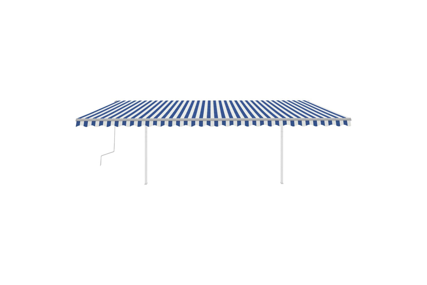 Vidaxl 3070081 Manual Retractable Awning With Led 6x3.5 M Blue And White-3