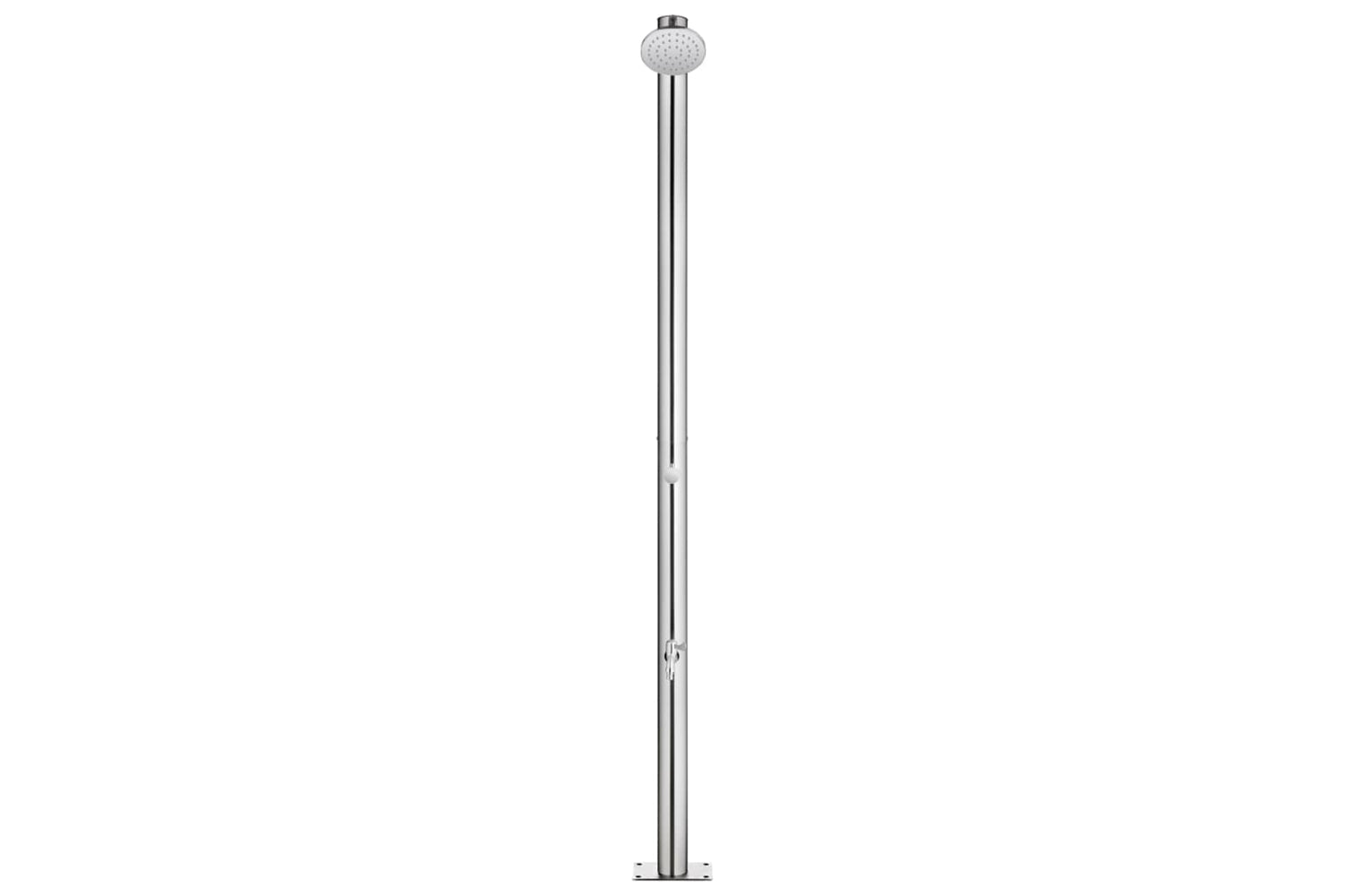 vidaXL 3070783 Garden Shower With Grey Base 220cm Stainless Steel-3