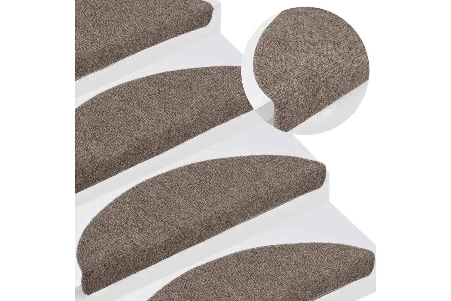 vidaXL 322354 Self-adhesive Stair Mats 15 Pcs Cream 56x17x3cm Needle Punch-5