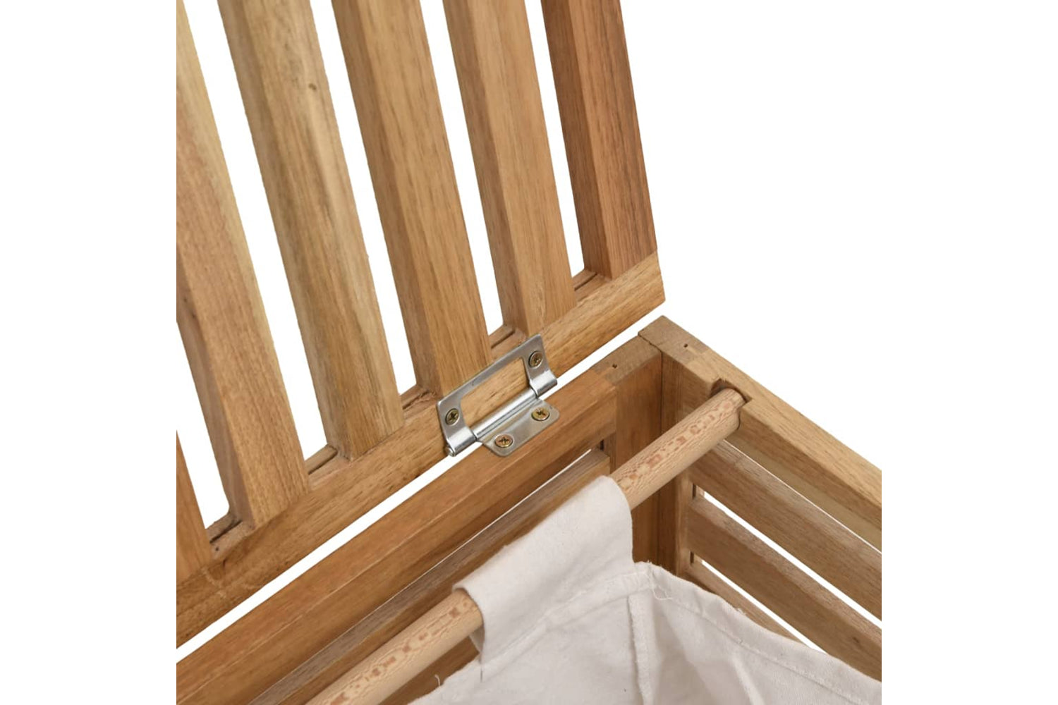 vidaXL Laundry Basket 45x45x65cm Solid Wood Walnut-7