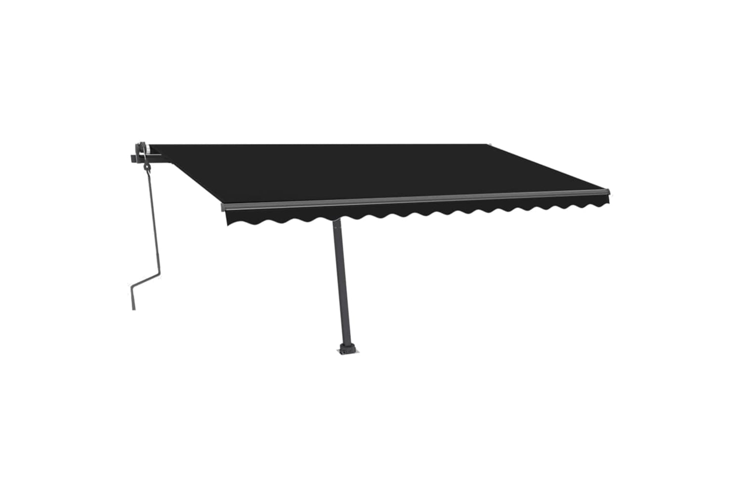 vidaXL 3069744 Manual Retractable Awning With Led 400x300cm Anthracite-3