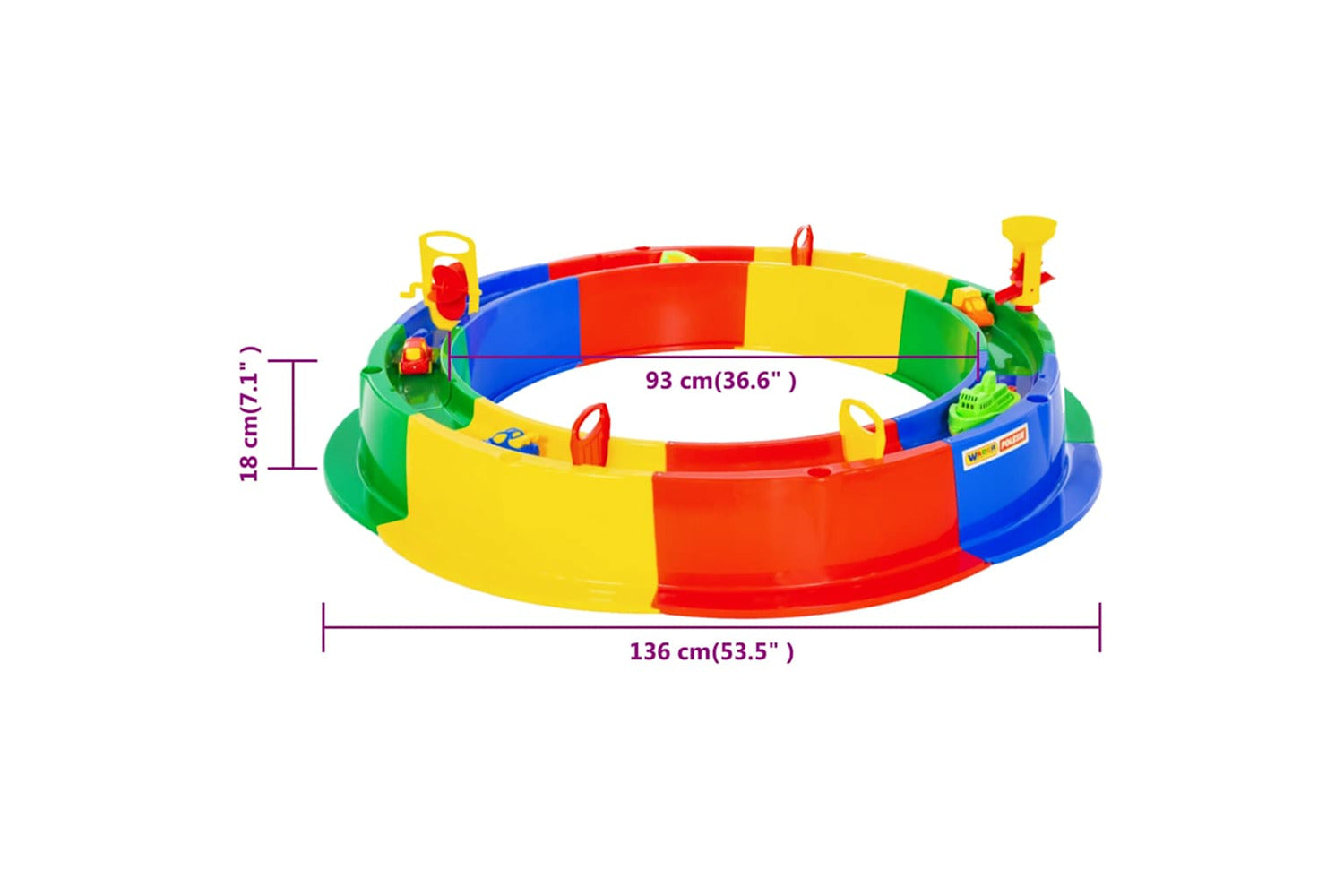 Polesie Wader 8 Piece Round Sandpit Set With Waterway 136 Cm Pp-7