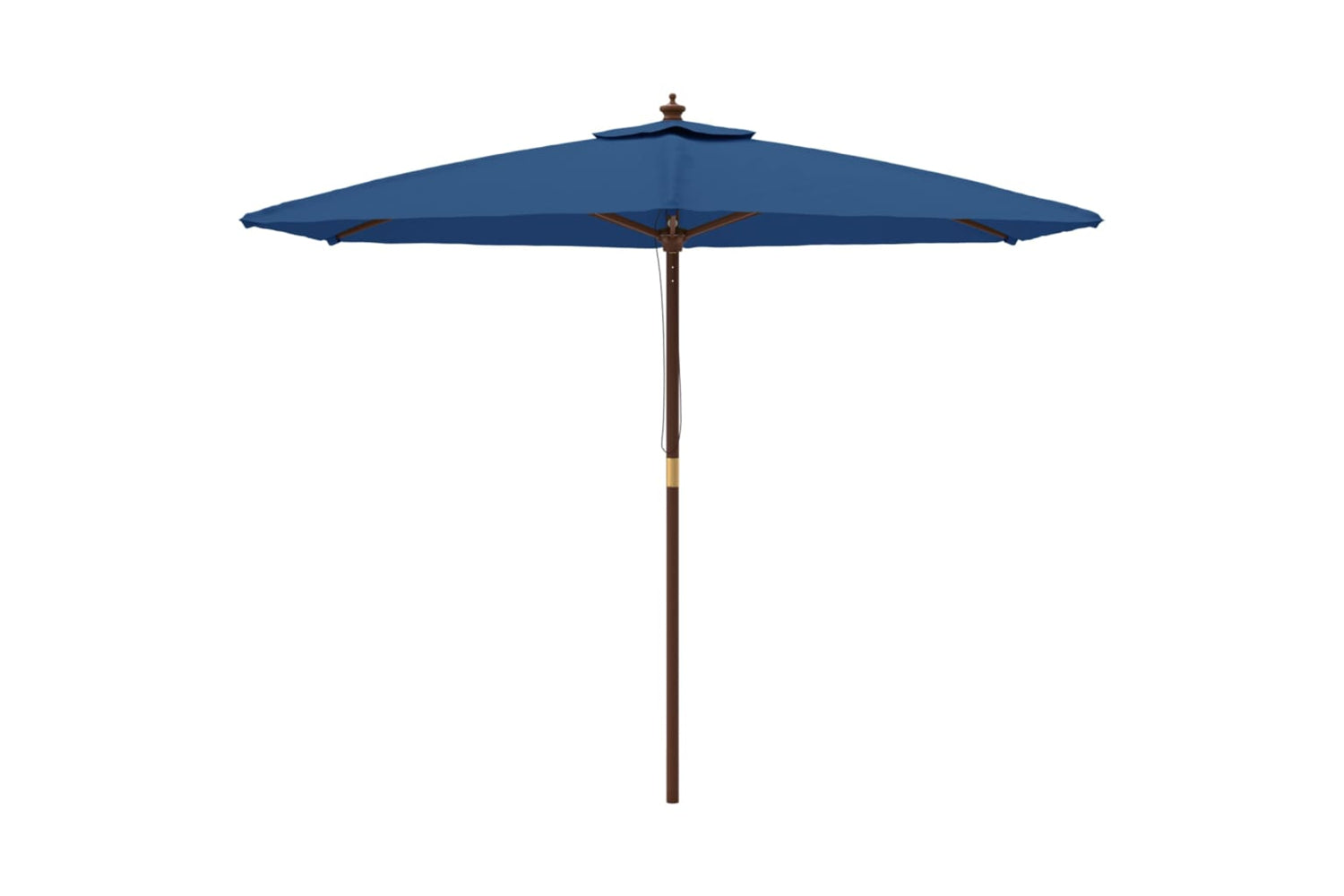 vidaXL 363174 Garden Parasol With Wooden Pole Azure Blue 299x240cm-2