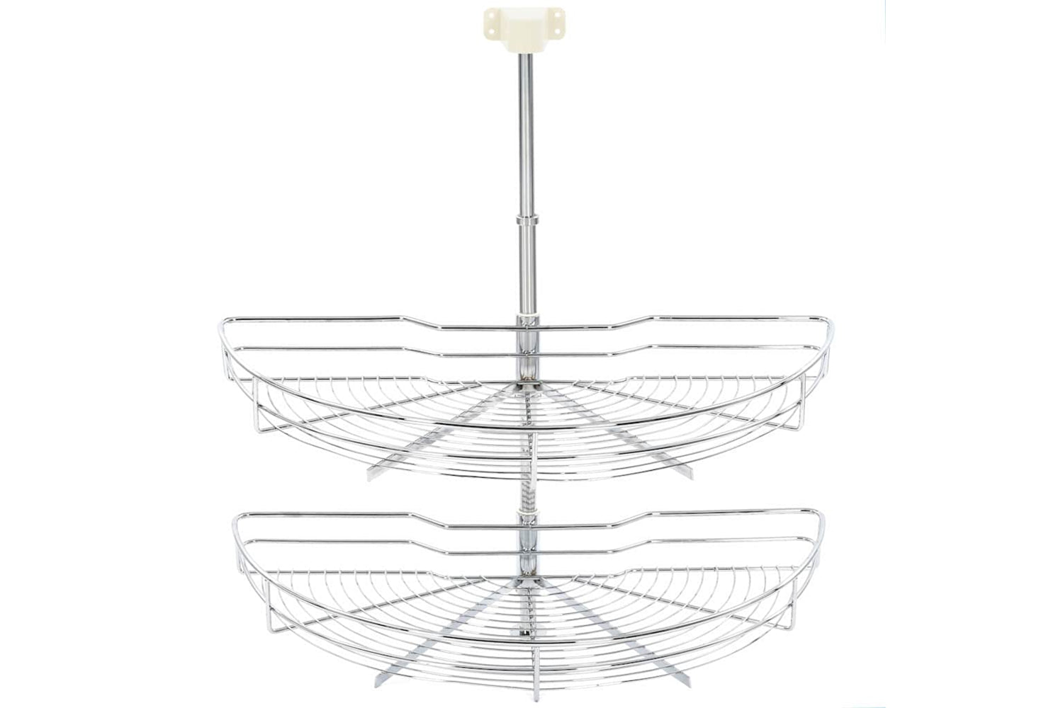 Vidaxl 2-tier Kitchen Wire Basket Silver 180 Degree 75x38x80 Cm-4