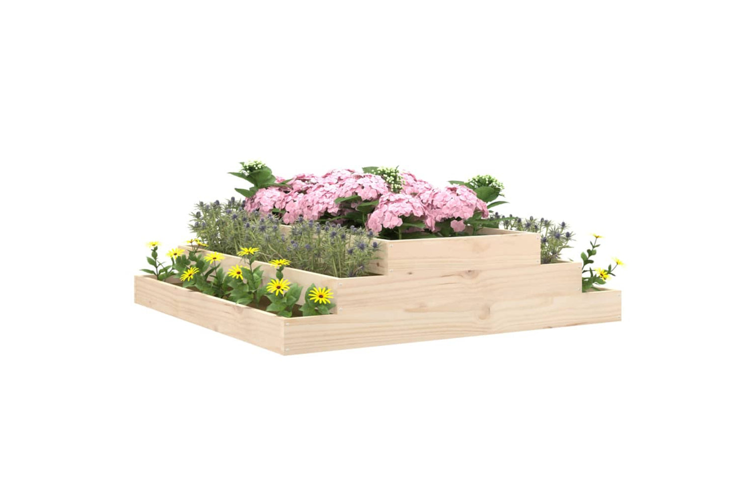 vidaXL 823899 Planter 110x110x27cm Solid Wood Pine-2