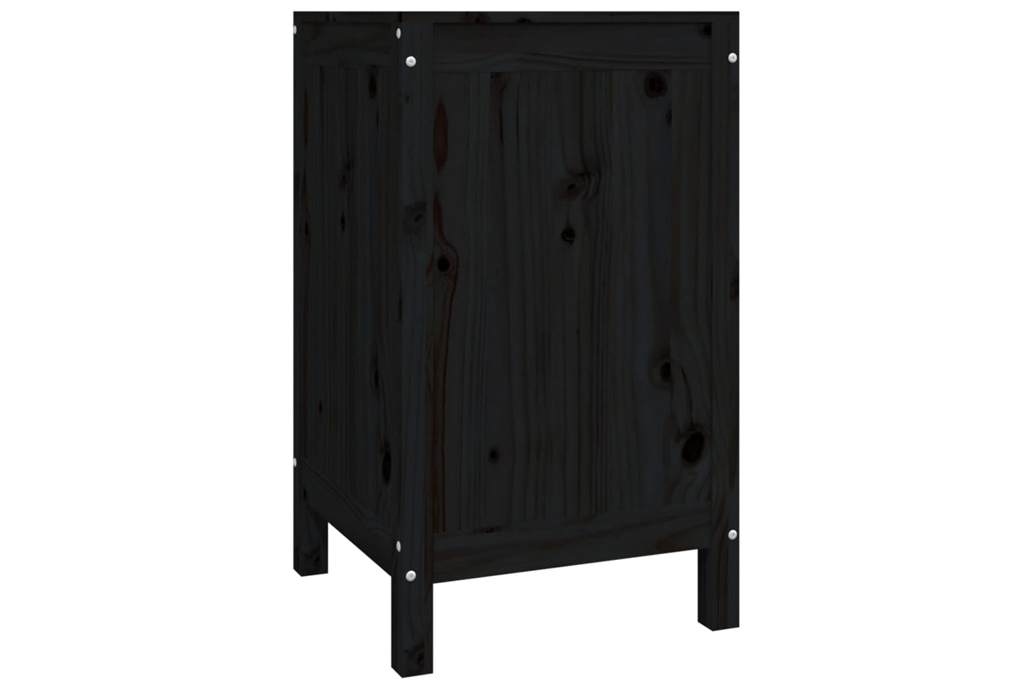 vidaXL 823578 Laundry Box Black 44x44x76cm Solid Wood Pine-4